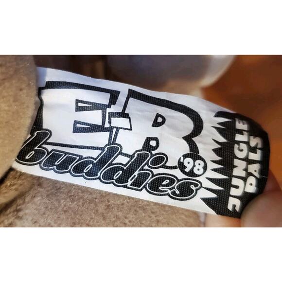 12 In Elder Beerman Tan Quilt Block House Hippo Stuffed Plush Embroidered Eyes - Picture 8 of 11